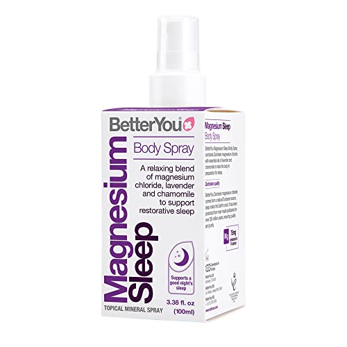 BetterYou Magnesium Muscle Body Spray - Promotes Relaxation & Better Sleep - Lavender, 3.38 oz