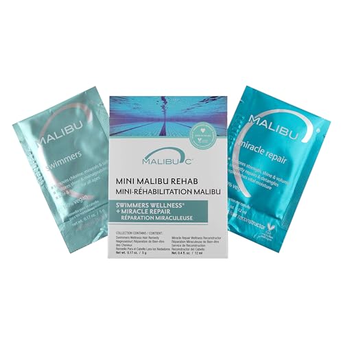Malibu C Hair Care Set - Restores Shine & Moisture, Vitamin C & Botanical Extracts - 2 Packets