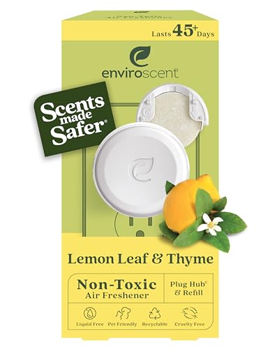 Enviroscent Air Freshener - Non-Toxic Lemon Leaf & Thyme, Lasts 45+ Days - 1 Refill Included