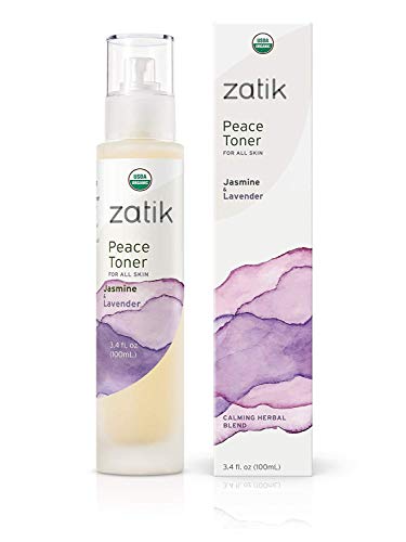 Zatik Naturals Peace Toner - USDA Organic, Soothing & Refreshing for Clear Complexion - 3.4oz