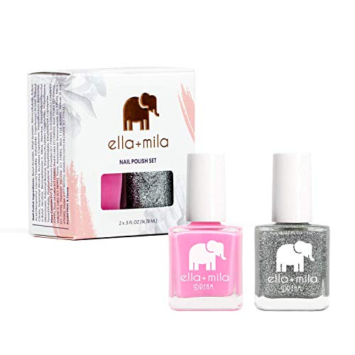 ella+mila Nail Polish Set - Quick Dry, 17-Free, Vegan & Cruelty-Free - 2 Colors, 0.45 Fl. Oz. Each