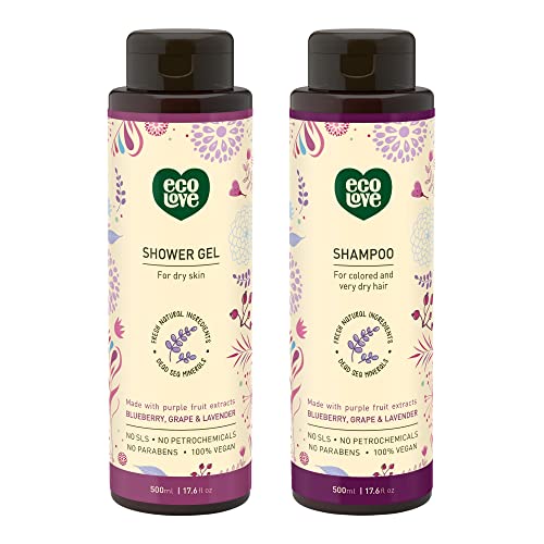 ecoLove Natural Shampoo & Body Wash - Moisturizing for Dry Color-Treated Hair, 17.6oz