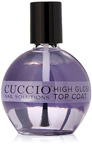 Cuccio Colour Nail Top Coat - Chip-Resistant, UV Protection, High Shine - 2.5 Oz