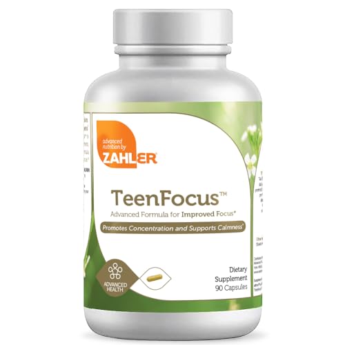 Zahler TeenFocus Brain Supplement - Supports Focus & Cognitive Function, Kosher - 90 Capsules