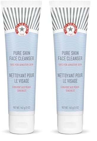 First Aid Beauty Face Cleanser - Gentle, Antioxidant-Infused, pH-Balanced, 5 oz (Pack of 2)