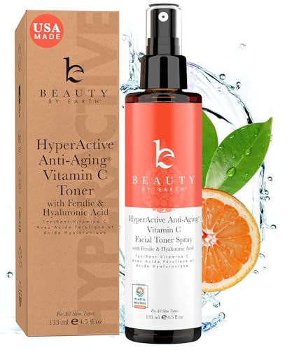 Vitamin C Face Toner - Brightens & Hydrates, Natural Ingredients, Alcohol-Free - 8oz