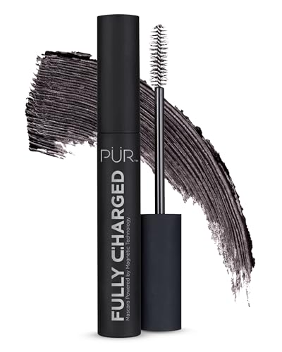 PÜR Beauty Fully Charged Mascara - Volumizing & Lengthening with Biotin, Travel Size - Black