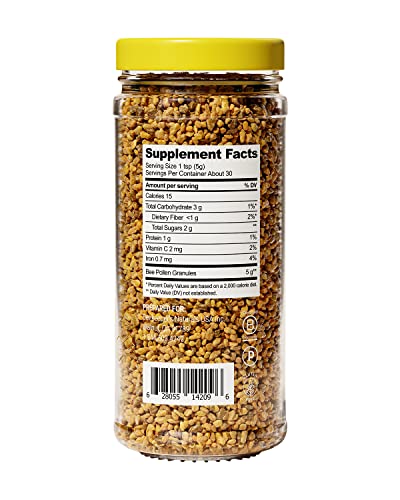 Beekeeper's Naturals Superfood - Natural Bee Pollen Granules, Rich in B Vitamins & Protein - 5.2oz