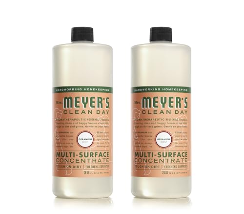 Mrs. Meyer's Multi-Surface Cleaner - Tough on Dirt, Biodegradable, Geranium Scent - 32 fl. oz x2