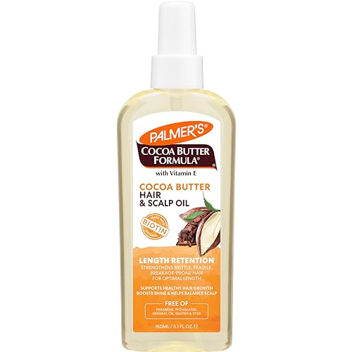 Palmer's Hair Oil - Nourishing Cocoa Butter & Biotin for Hydration, Strength, 5.1oz