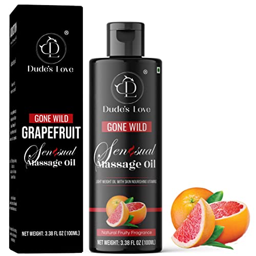 Dude's Love Massage Oil - Uplifting Grapefruit & Lime, Nourishing & Edible - 4oz