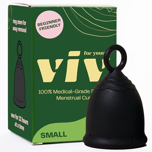 Viv Menstrual Cup - Soft, Leakproof Protection, Medical-Grade Silicone, Beginner-Friendly - Small