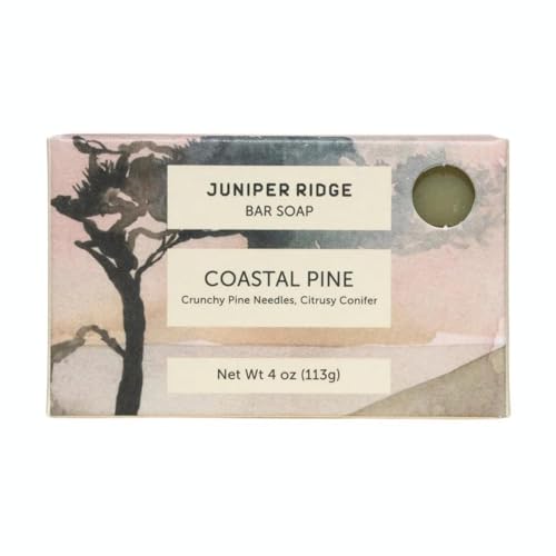 JUNIPER RIDGE Coastal Pine Bar Soap - Plant-Based, Cold Processed, Natural Aroma - 4oz