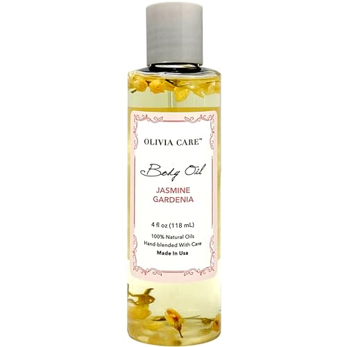 Olivia Care Jasmine Gardenia Body Oil - Hydrating, Rich in Vitamins E & K, 4oz