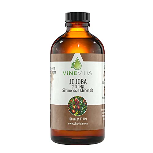 VINEVIDA Jojoba Carrier Oil - Pure, Vegan & Versatile for DIY Projects - 4 oz