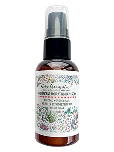 BOHO AROMATIC Face Moisturizer - Hydrating, Anti-Aging, Vegan Formula - 2 FL OZ Pump