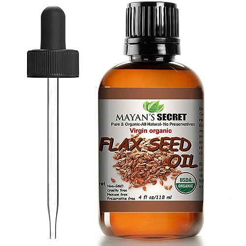 Mayan's Secret Flax Seed Oil - Nourishes Skin, Hydrates & Soothes Irritation - 4 OZ