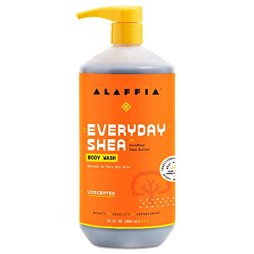 Alaffia EveryDay Shea Body Wash - Moisturizing Cleanser with Fair Trade Shea Butter, 32 fl oz