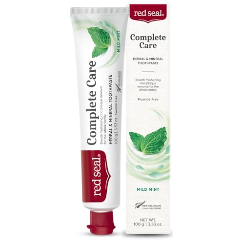 Red Seal Complete Care Toothpaste - Fluoride-Free, Natural Ingredients, Plaque Protection - 3.53oz