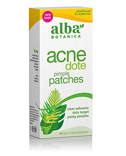 Alba Botanica Acnedote Pimple Patches - Plant-Based Fluid Draw, 100% Vegetarian - 40 Count