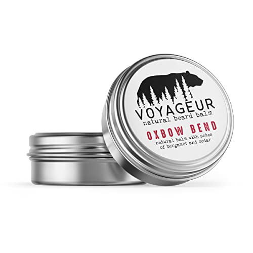 Delight Naturals Voyageur Beard Balm - Hydrating, Organic Ingredients, Warm Amber Scent - 2oz