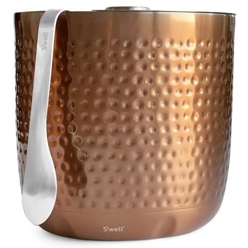 S'well Stainless Steel Ice Bucket with Tongs - Keeps Ice Colder, BPA-Free, 68oz Capacity