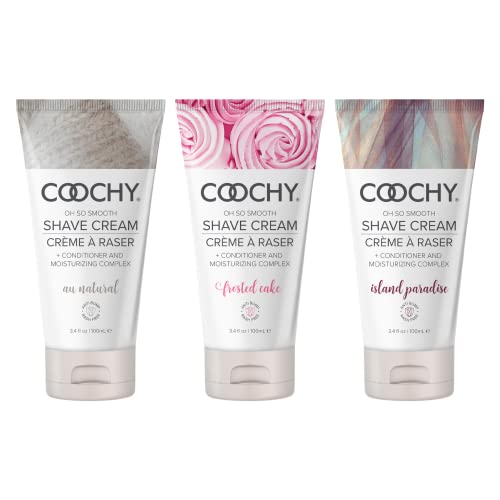 Coochy Shave Cream - Rash-Free, Effortless Glide, Moisturizing for Sensitive Skin - 3.4oz