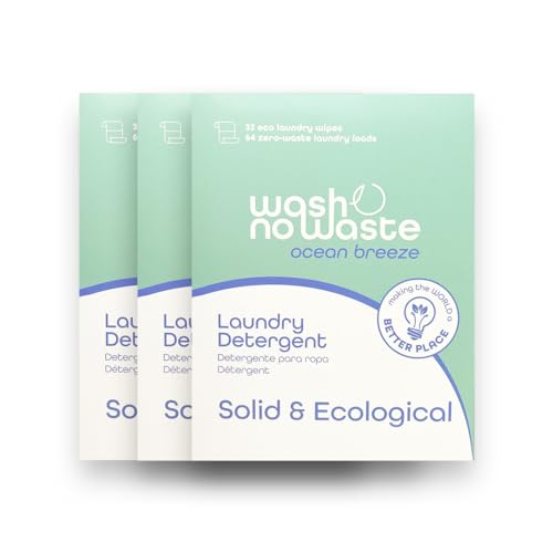 Wash No Waste Laundry Detergent Strips - Hypoallergenic, Plastic-Free, Lavender - 192 Washes