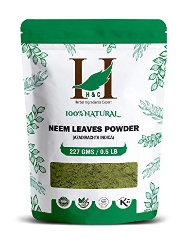 H&C Natural Neem Leaves Powder - Promotes Healthy Hair & Skin, 100% Natural - 227g