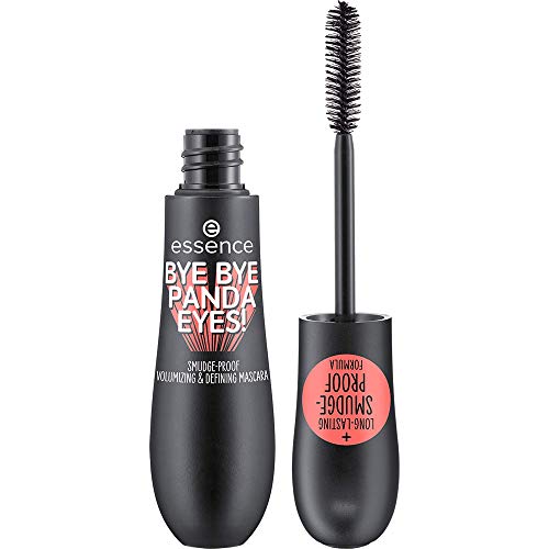 essence Bye Bye Panda Eyes Mascara - Smudge-Proof, Volumizing Definition, Vegan - 1 Pack