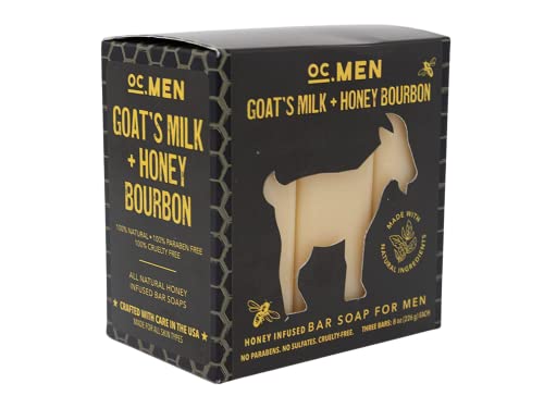 Olivia Care Goat's Milk & Honey Bourbon Bar Soap - Ultra-Hydrating, Nourishing Ingredients - 4oz