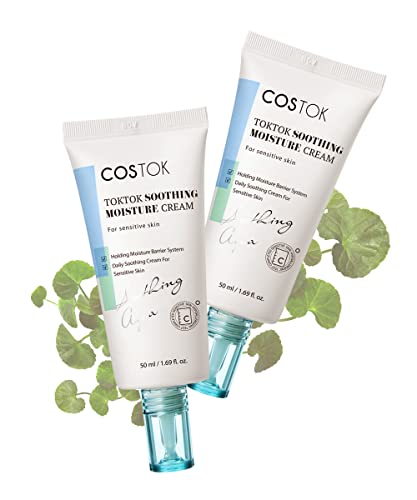 COSTOK TokTok Soothing Moisturizer - Hypoallergenic, pH 5.5 Balance, Marigold & Olive - 1.69oz