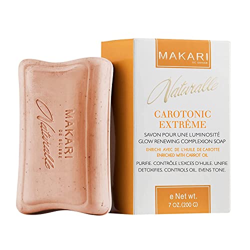 Makari Naturalle Carotonic Bar Soap - Illuminates Skin, Oil Control for Oily & Acne-Prone - 7oz