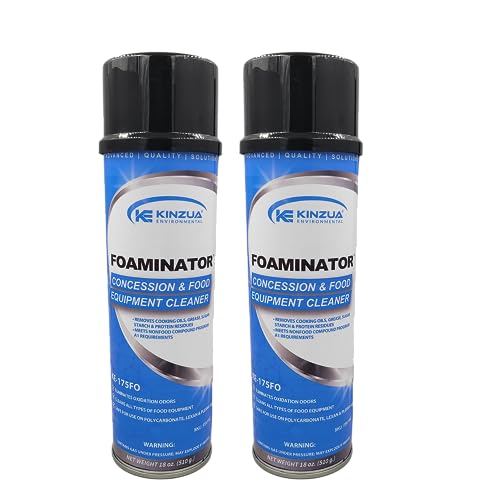 KINZUA Foaminator Degreasing Cleaner - Heavy Duty Odor Eliminator for Food Equipment - 18oz, 2 Pack