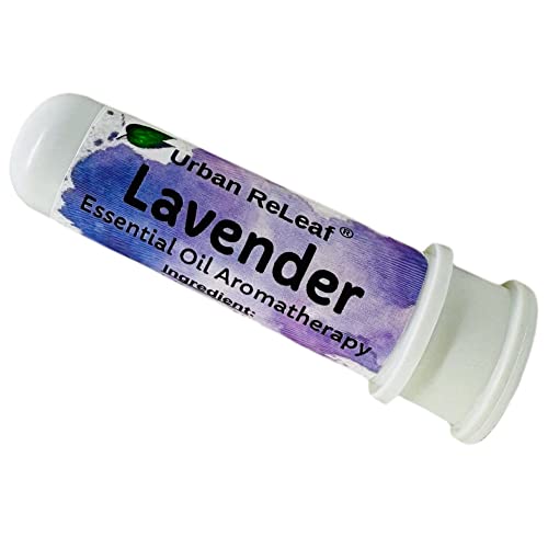 Urban ReLeaf Lavender Essential Oil Inhaler - 100% Pure, Easy Snap Top, Alcohol-Free - Pocket Size