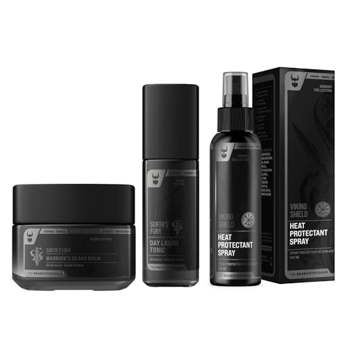 The Beard Struggle Beard & Mustache Care Set - Nourishes, Protects Against Heat Damage - 3 Piece