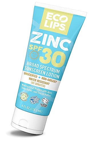 Eco Lips SPF 30 Sunscreen Lotion - Broad Spectrum Protection, Water Resistant, 4oz