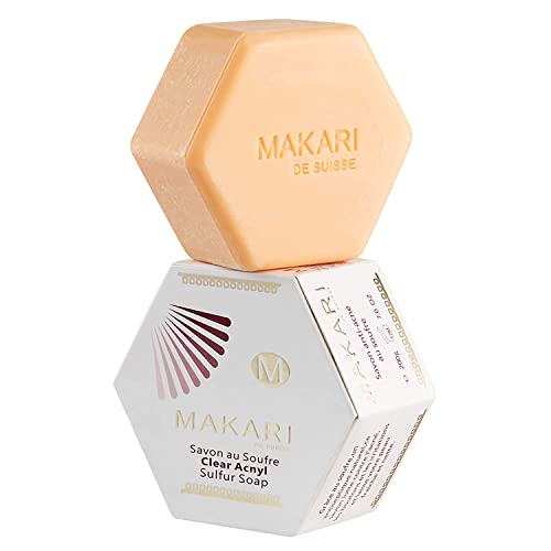 MAKARI Classic Acnyl Sulfur Soap - Fights Acne & Controls Oil, Detoxifies Pores - 7oz