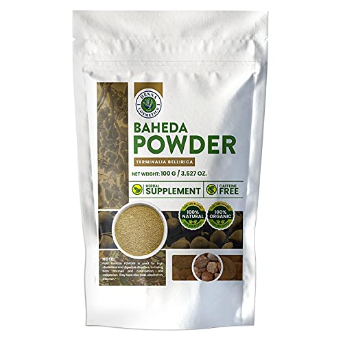 Henna Cosmetics Baheda Powder - Supports Healthy Hair & Skin, 100% Pure Organic - 100g