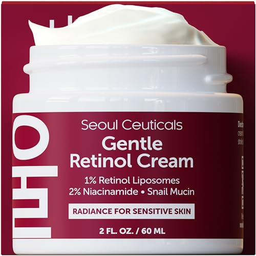 SeoulCeuticals Retinol Night Cream - Anti-Aging & Radiance Boost, 97.5% Snail Mucin - 2oz