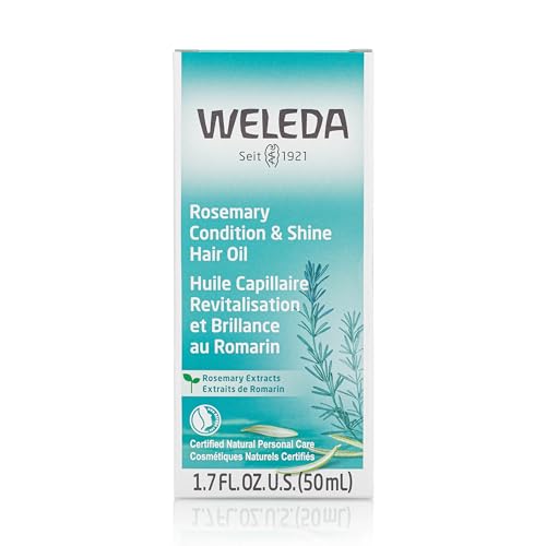 Weleda Rosemary Hair Oil - Nourishing Moisture Restorer, Softens Split Ends - 1.7 Fl Oz