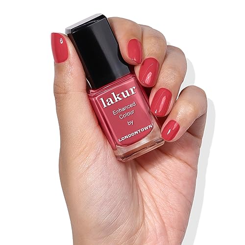 LONDONTOWN Blush Red Crème Nail Polish - Vegan, Chip-Resistant, Hydrating Formula - 40 fl oz