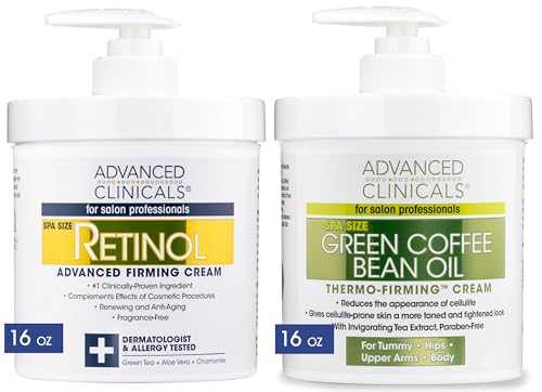 Advanced Clinicals Skin Care Set - Anti-Aging Retinol & Hydrating Coffee Bean Lotion - 2PC