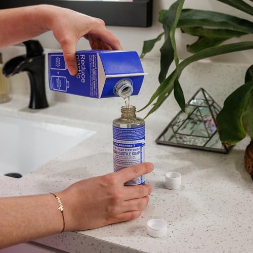 Dr. Bronner's Pure-Castile Liquid Soap Refill - 18-in-1 Uses, Organic Ingredients, Peppermint - 32oz