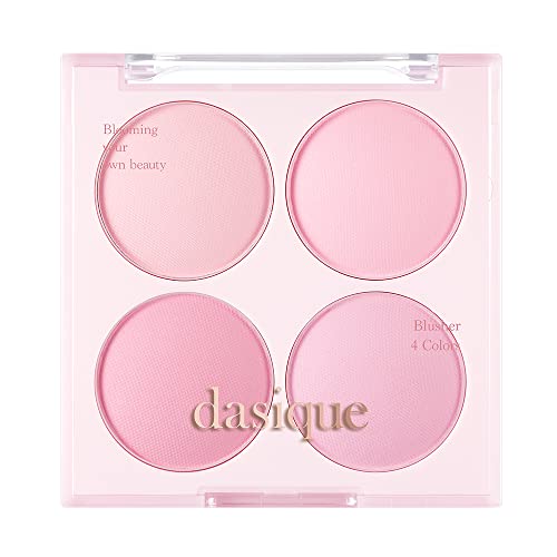 Dasique Blush Palette - Smooth, Blendable Mauve Shades, Vegan Certified - 4 Colors