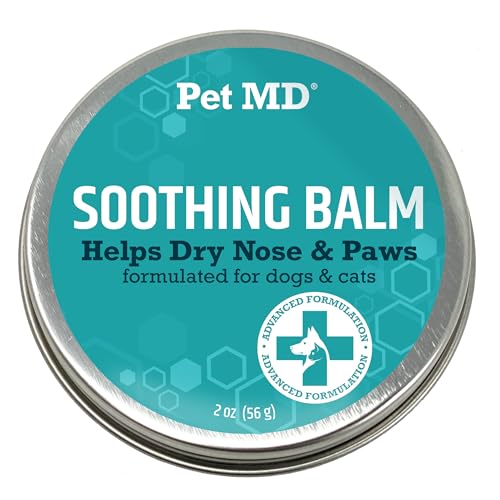 Pet MD Paw Balm - Nourishing Relief for Dry Paws & Noses, Safe Lickable Formula - 2oz