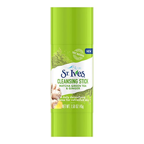 St. Ives Face Cleanser - Detoxifying Matcha & Ginger, Paraben-Free, 1.6oz Cleansing Stick