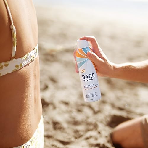 Bare Republic Mineral Sunscreen Spray SPF 30 - Non-Greasy, Broad Spectrum Protection - 6 Fl Oz