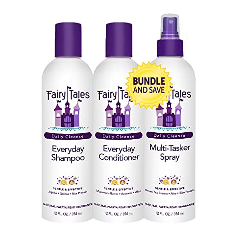 Fairy Tales Kids Shampoo & Body Wash - Gentle Clean, Natural Ingredients - 3 Pack, 12 oz