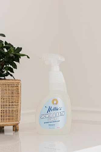 Nellie's Shower & Bath Cleaner - Removes Soap Scum, Plant-Based, Leaping Bunny Certified - 24 fl oz